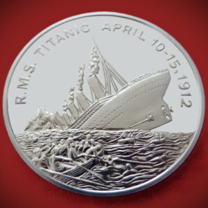 R.M.S. Titatic - 42 mm, 1 troy ounce, .9999 Fine Silver